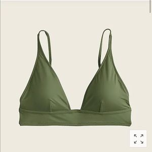 J.Crew plunge V-neck bikini top size Large